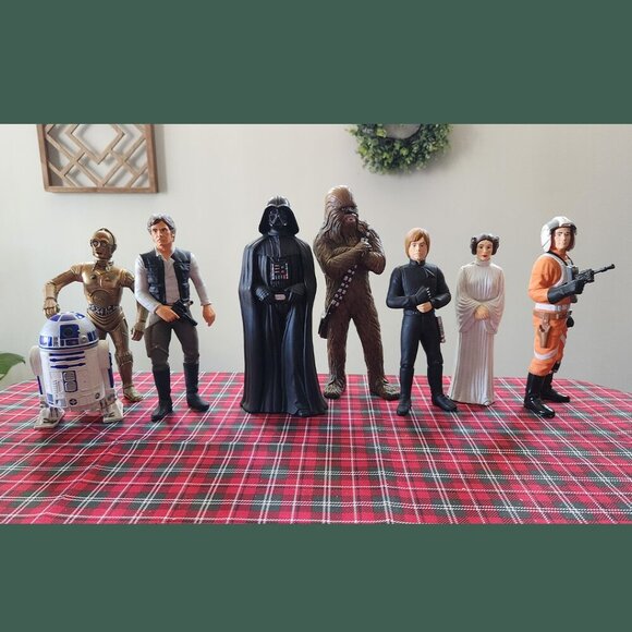 Star Wars Collectable Characters, 8 in the set, vinyl, vintage from 1990's cool - Picture 1 of 12